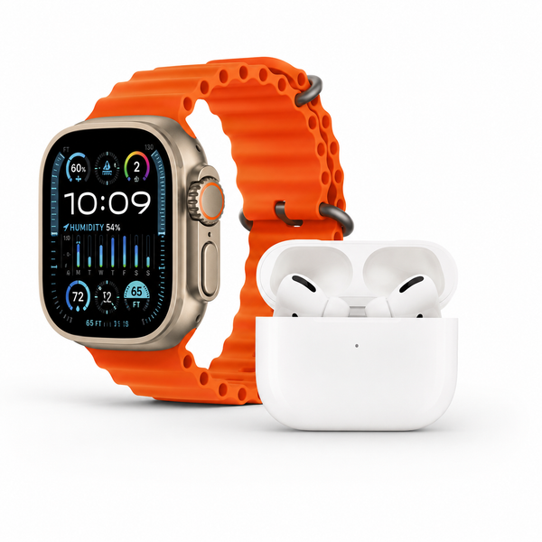 Crown H80 Ultra 2 Smartwatch & Earbuds Combo 10-in-1 Mega Set