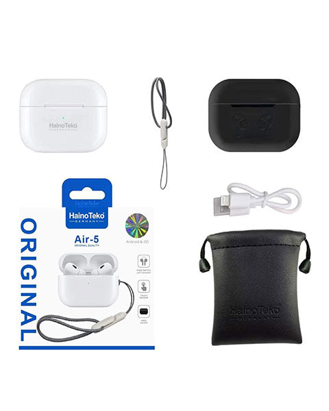 Haino Teko Germany Air-5 Bluetooth Earbuds | True Wireless, Deep Bass, Crystal-Clear Calls wolfora-pk
