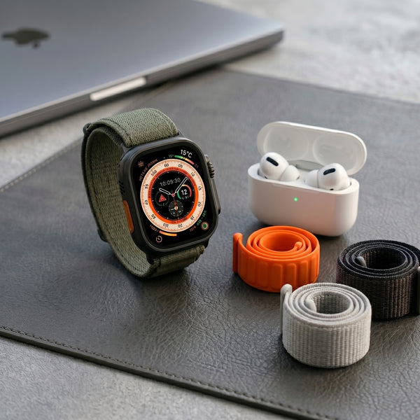 H20 Smart Watch & Wireless Earphone Set - Ultimate 10-in-1 Bundle with 7 Straps (49MM)